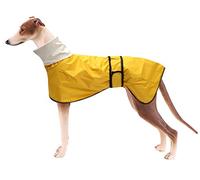 Imperméable MOREZI Greyhound, Tissu imperméable extérieur, avec Bords réfléchissants et Ceinture réglable, adapté aux Chiens de Taille Moyenne et Grande-Jaune-L