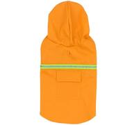 Imperméable pour Chien Bandes Réfléchissantes, Orange 2XL | Nylon Léger, Facile à Enfiler et Pliable, Adapté aux Chiens de 9 à 14kg, pour Mauvais Temps