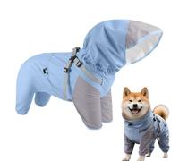 Imperméable pour chien de grande taille Poncho imperméable ajustable | Manteau imperméable léger avec capuche pour chien Pour promenades quotidiennes, entraînement, jours de pluie, temps humide,