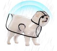Imperméable pour Chien entièrement imperméable, Style Poncho Transparent avec Ouvertures pour la Laisse, en EVA, Ventre Ajustable, Convient aux Chiens de Petite, Moyenne et Grande Taille.