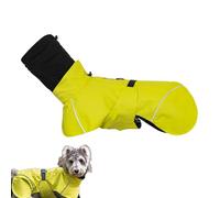 Imperméable pour chien, imperméable pour chien, Vêtements coupe-vent respirants et résistants à la neige, Imperméable facile à mettre/à enlever réglable avec couvre-tête apaisant, imperméable avec ban