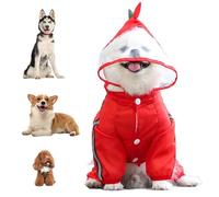 Imperméable pour chien - Imperméable Vimy pour chien | Veste imperméable pour chien avec éléments réfléchissants pour plus de sécurité dans l'obscurité Veste de pluie pour chien à capuche