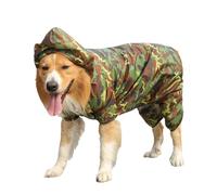 Imperméable pour Chien, Manteau de Pluie à Capuche Extra Large imperméable for Gros Chien, Veste de Pluie légère, vêtements de Pluie Camouflage for Animaux de Compagnie(6XL)