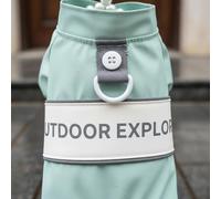 Imperméable pour Chien Manteau Pluie Tenue Capuche Intégral Tissu Étanche avec Boucle de Laisse Bandes Réfléchissantes Visibilité Accrue Visière, Color to 3, M