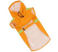 Imperméable pour Chien Orange 2XL en Nylon, Bandes Réfléchissantes | Léger et Portable, pour Pluie et Mauvais Temps, Convient aux Chiens de 9 à 14kg