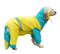 Imperméable pour Chiens, Imperméable Tout Compris for Gros Chien, Protection du Ventre, Combinaison de Pluie à Quatre Pattes, Couvre-Queue, Manteau imperméable doré(3XL)