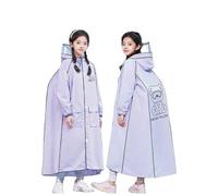 Imperméable pour Filles vêtements de Pluie Contre l'humidité Confort Tendance 10-16 Ans Printemps été extérieur Loisirs adapté Quotidien (Light Purple, 14-16 Years)