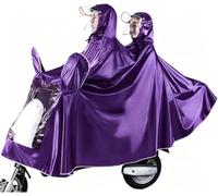 ImperméAble pour VéLo ÉLectrique, Cape ImperméAble pour Scooter de Mobilité ÉLectrique, Poncho de Pluie Portable avec Sac de Rangement(Purple,8XL-2 Person)