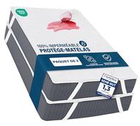 Imperméable Protège Matelas 90x200 cm, avec 4 Sangles d'angle