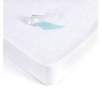 Imperméable Protège Matelas Coton 160 x 190/200 cm, Alese Housse Matelas Molleton, Drap Housse Hypoallergénique Anti-Bactérien Anti-Acarien, Blanc