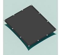 Imperméable Rectangulaire 1.2 x 1.2 m Protection des Rayons 98% UV Voiles Solaire avec Corde Libre Facile à Plier pour Jardin Terrasse Camping Sable, Gris Foncé