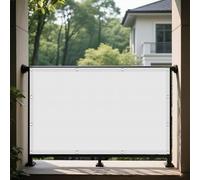 Imperméable Rectangulaire 102 x 262 cm Imperméable UV Protection Polyester Toile de Protection Solaire avec Corde Libre et Oeillets pour Patio Jardin Terrasse Extérieur, Blanc