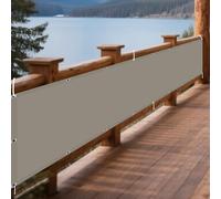 Imperméable Rectangulaire 110 x 150 cm Résistant Aux UV et Aux Intempéries Bache Ombrages avec Le Kit de Fixation pour Balcon Terrasse Exterieur Patio Piscine, Taupe