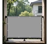 Imperméable Rectangulaire 112 x 282 cm Imperméable UV Protection Polyester Toile de Protection Solaire avec Corde Libre et Oeillets pour Patio Jardin Terrasse Extérieur, Gris Clair