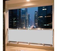 Imperméable Rectangulaire 5.5 x 8 m Protection Bache Anti UV 50+ Voile d'ombrage Jardin avec 4 Morceaux de Corde pour Extérieur Jardin Terrass Balcon, Gris Clair