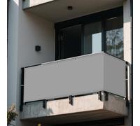 Imperméable Rectangulaire 86 x 420 cm Protection Bache Anti UV 50+ Toile Extérieure Terrasse avec Corde Libre Facile à Plier pour Jardin Terrasse Balcon Extérieur, Gris Clair