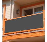 Imperméable Rectangulaire 90 x 350 cm Imperméable UV 98% Indéchirable Filet d'ombrage Potager avec Oeillets pour Jardin, Terrasse, Camping, Balcon, Gris Foncé