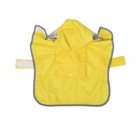 Imperméable Réfléchissant pour Chien à Capuche, PVC Jaune S | Couverture Intégrale, Bandes Réfléchissantes, Pliable et Facile à Porter, pour Promenades Nocturnes au Parc
