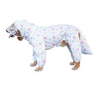 Imperméable Respirant à Bord Transparent pour Grand Chien, Design de Dessin animé pour Labrador Golden Retriever (9XL)