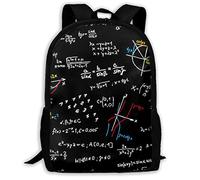Imperméable Sac À Dos d'affaires Équation Mathématique Sac À Dos Scolaire Polyester Cartable Scolaire pour Voyage, Scolaires, Gym, 42X32X14Cm