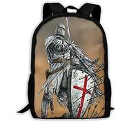 Imperméable Sac À Dos D'École Chevalier Templier Guerrier Sac À Dos Scolaire Multicolore Sacs De Voyage pour Scolaires, Randonnéebureau, Gym, 42X32X14Cm