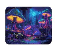 Imperméable Tapis de Souris de Jeu Monde des Champignons Magiques Gamer Mouse Pad Souris de Gaming 25x30cm pour PC,Souris,Bureau