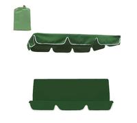 Impermeable Toile de Balancelle de Jardin avec Toit et Coussin,Toit De Rechange pour Balancelle Balançoire De Jardin 2-3 Places,Couverture Auvent pour Jard(Size:195*125*15CM+150*150*10cm,Color:green)