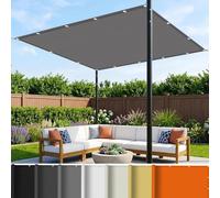 Imperméable Toile Ombrage 1.5 x 2 m UV Protection avec Oeillets Tissu Polyester Multi Couleur et Taille Bâche Dombrages pour Terrasses Balcons et Jardins, Gris Clair
