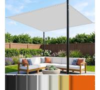 Imperméable Toile Ombrage 1.8 x 4.5 m UV Protection avec Oeillets Tissu Polyester Multi Couleur et Taille Bâche Dombrages pour Terrasses Balcons et Jardins, Blanc