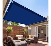 Imperméable Toile Ombrage 155 x 400 cm avec Oeillets et Cordons Voile d'ombrage Toile Rectangulaire UV Protection pour Patio Jardin Terrasse, Bleu Foncé