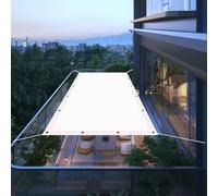 Imperméable Toile Ombrage 200 x 300 cm Multi Couleur et Taille Toile Ombrage HDPE Imperméable Protection UV pour Patio Balcon Terrasse Camping Extérieur, Blanc