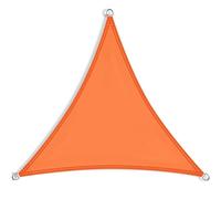 Imperméable UV Block Awning Canopy 3.5x3.5m Outdoor Sun Shade Sail for Garden Beach Patio with Rope Fixing Kits 98% Sun Protection Orange