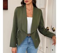 Imperméable vert olive pour femmes, style décontracté, à la mode, de bureau et d'affaires, automne Tall XS,Tall S,Tall M,Tall L,Tall XLUnicoloreTissu tissé