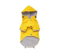 Imperméable zippé for Chien avec Boutons réfléchissants, Veste Coupe-Vent for Animaux de Compagnie, imperméable for Grands Chiens avec Capuche, Tailles S à 5XL (Grandes Races).(Yellow,S)