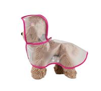 Imperméables pour animaux de compagnie de petite, moyenne et petite, imperméable transparent pour bichon, schnauzer, corgi en peluche (rouge, taille L)