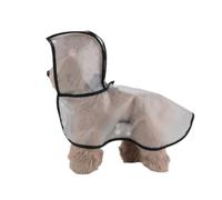 Imperméables pour animaux de compagnie pour chiens de petite, moyenne et petite, imperméable transparent pour bichon, schnauzer, corgi en peluche (noir, taille 4XL)
