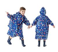 Imperméables pour Enfants Poncho de Pluie Fille Garçon Manteaux Imperméables Veste de Pluie Cartoon Cape de Pluie Réutilisable Vêtements de Pluie 3-5 Ans