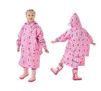 Imperméables pour Enfants Poncho de Pluie Fille Garçon Manteaux Imperméables Veste de Pluie Cartoon Cape de Pluie Réutilisable Vêtements de Pluie 11-13 Ans