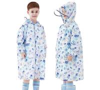 Imperméables pour Enfants Poncho de Pluie Garçons Filles Manteaux Imperméables Léger Veste de Pluie à Capuche Réutilisable Vêtements de Pluie, 2-3 Ans