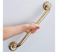 IMPEU Barre d'appui de douche texturée de 45,7 cm pour salle de bain, élégante et antidérapante, avec accoudoir de sécurité, finition or polie, convient aux personnes âgées, aux enfants et aux
