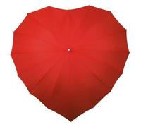 Impliva Parapluie Cœur Rouge - Polyester pongé Protection UV 105x110 cm 16 baleines