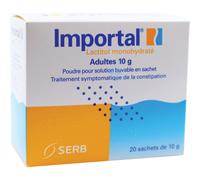 Importal Adultes 10g Lactitol Monohydraté Poudre Pour Solution Buvable 20 Sachets