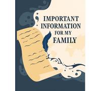 Important Information for My Family: A Practical Organizer for My Final Wishes, Important Details, and Solving Every Problem If I Die.