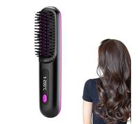 Imposition sans cordon de 2500 mAh MB - Brosse à cheveux électrique de chargement USB, LCD 7,4 V Affichage des cheveux lisseurs | 3 Paramètres de chauffage | Outil négatif de coiffure de brosse à liss