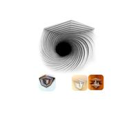 Impossible Coins - Art mural 3D illusion d'optique - Autocollant mural qui remodèle la réalité - Autocollant graphique optique 3D amovible pour salon, chambre à coucher, décoration d'intérieur moderne