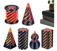 Impossible Cone - Lot De 6 Cônes Spiralés Imprimés En 3D | Ensemble De Jouets Anti-stress Impossible Cone, Sculpture Pyramidale Ímpossible À Traverser | Jouet Ďe Bureau Anti-stress Pour La Maison Et L