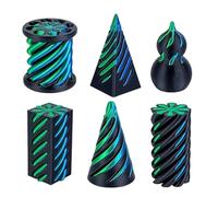 Impossible Cone - Lot De 6 Cônes Spiralés Imprimés En 3D | Ensemble De Jouets Anti-stress Impossible Cone, Sculpture Pyramidale Ímpossible À Traverser | Jouet Ďe Bureau Anti-stress Pour La Maison Et L