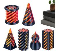 Impossible Cone - Lot de 6 jouets anti-stress | Décoration de table imprimée en 3D pour , adolescents, étudiants, maison, bureau, voyageurs, salle de onduite, apprentissage, travail