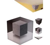 Impossible Corners - Art mural qui remodèle la réalité, autocollant d'angle illusion 3D, autocollant cube stéréoscopique, graphique à coller pour salon, bureau, espace galerie d'intérieur (B)