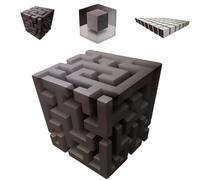 Impossible Corners - Art Mural Qui Remodèle La Réalité, Autocollant D'angle Illusion 3D, Cube Stéréoscopique 3D Art Graphique Amovible À Décoller Et Coller, Décoration D'intérieur Moderne(B)